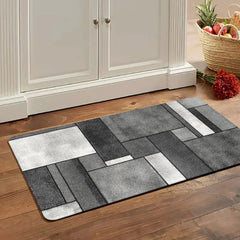Geometric Print Kitchen Mat Non Slip Waterproof Machine Washable
