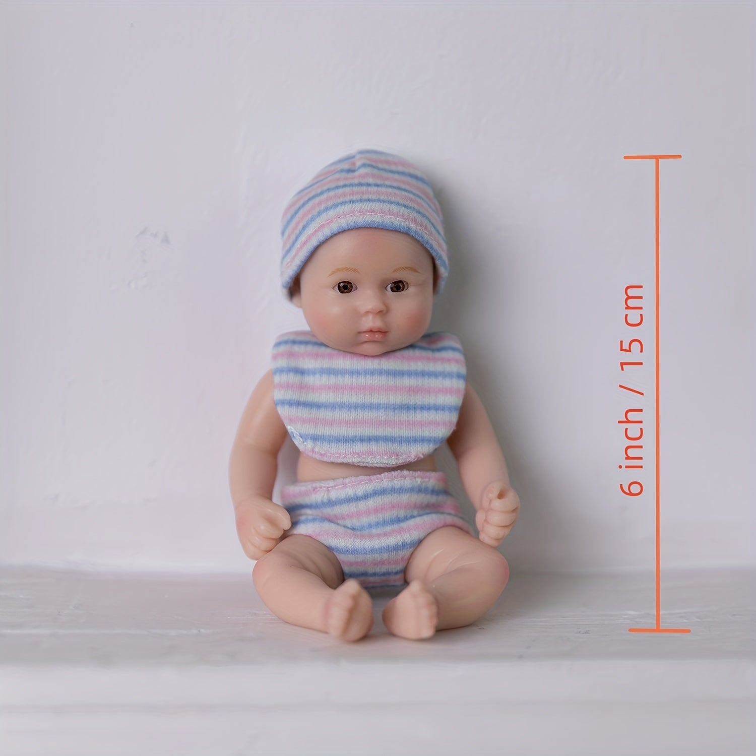 6" 15 24 cm Reborn Baby Doll Full Silicone Body Toy For Kids