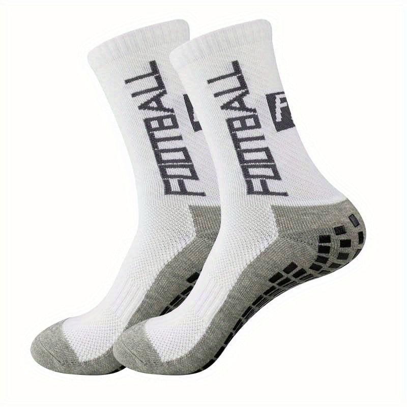 Colorful Letter Anti-skid Football Socks, Breathable Mid-calf Socks