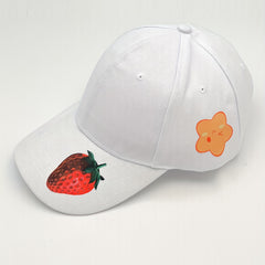 Strawberry Star Print Baseball Cap Lightweight Sun Hat