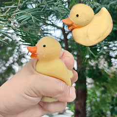 Squishy Duck Squeeze Toy Plush Yellow Duck Soft Fidget Toy for Adults & Kids