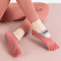 Women's Five Toe Yoga Socks Non-slip Pilates Fitness Socks