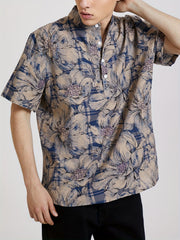 Flower Pattern Print Men s Comfy T shirt Graphic Tee