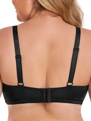 Plus Size Solid Full Coverage T-shirt Bra Non-Padded Medium Stretch
