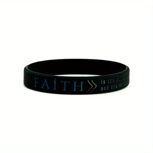 Faith Pray Power Silicone Bracelet - Inspirational Letter Pattern