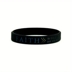 Faith Pray Power Silicone Bracelet - Inspirational Letter Pattern