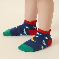 12pairs Cartoon Non-slip Knit Ankle Socks for Baby Boys and Girls