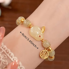 Mom Jade Rabbit Agate Bracelet - Perfect Gift for Mom