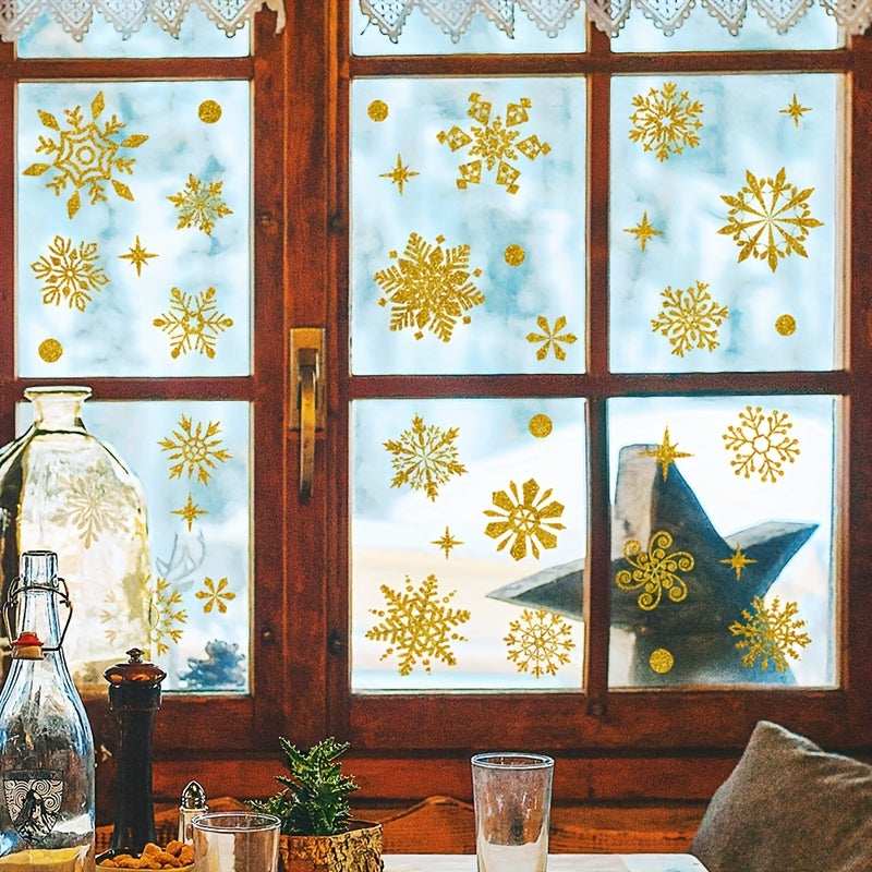 Christmas Snow Window Stickers Double Side Visual Decoration