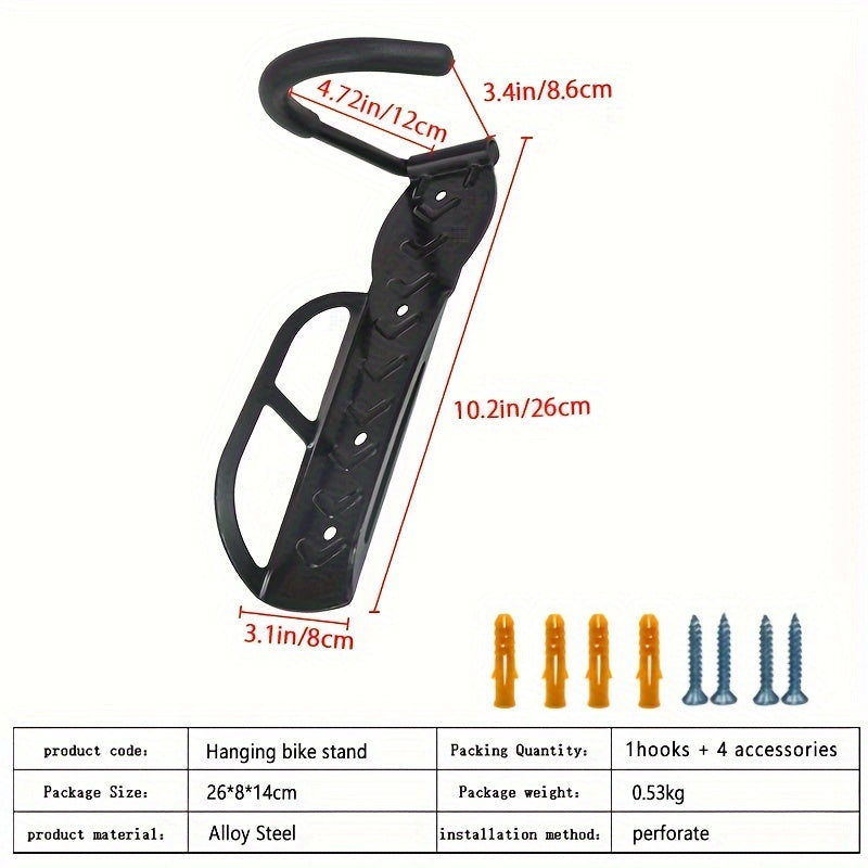 Garage Wall Bike Hooks Organizer - Vertical Storage Racks