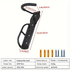 Garage Wall Bike Hooks Organizer - Vertical Storage Racks