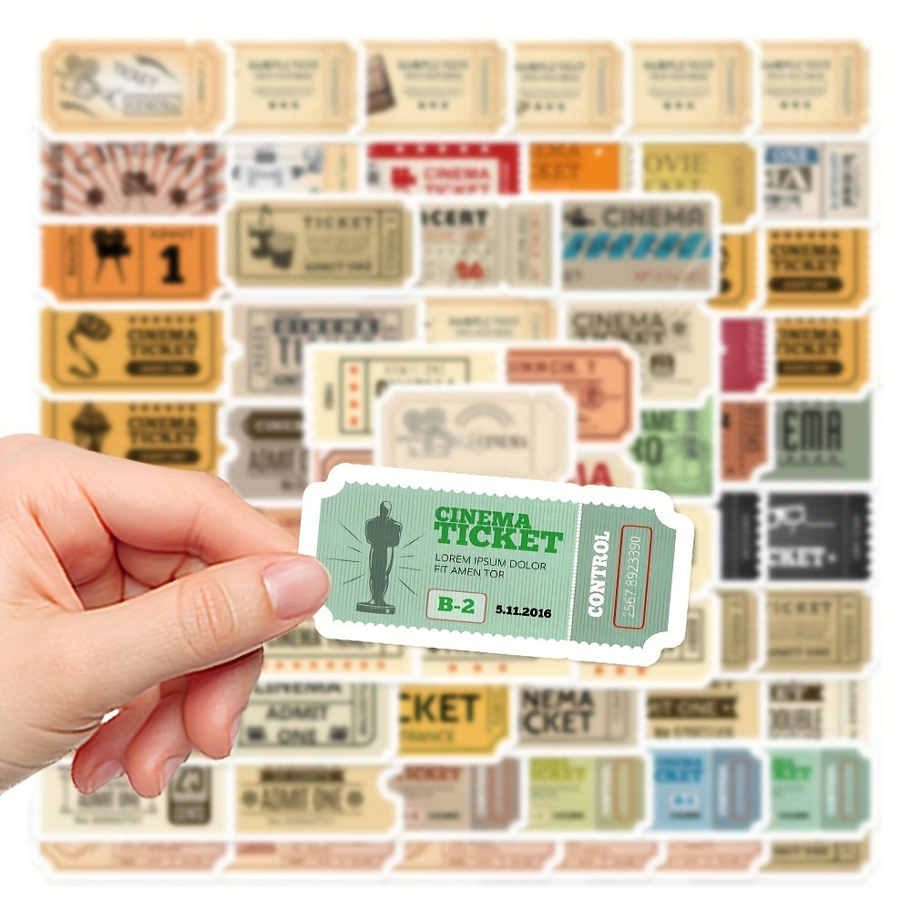 81pcs Classic Movie Tickets Retro Stickers DIY Decorative Stickers