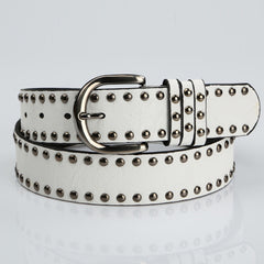 Women's PU Leather Belt Beaded Studded Punk Style