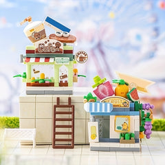 Mini Street View Blocks Build Your Own Dream Shop DIY Models