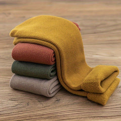 Cozy Plush Lined Ribbed Socks for Women