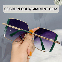 Vintage Oversized Square Sunglasses Gradient Lens UV400