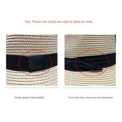 Men's Straw Hat Summer Sunshade Jazz Top Hat