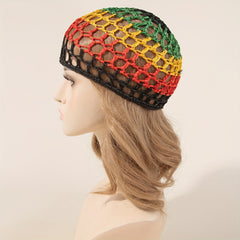 Mesh Crochet Hair Net Knit Snood Hat for Women