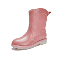 Women's Waterproof Mid Calf Rain Boots Non Slip Outdoor Footwear
