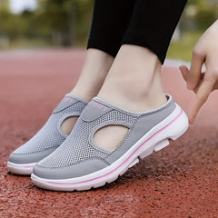 Women's Summer Casual Shoes Breathable Mesh Sandals Soft Half Slippers