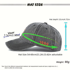 Distressed C Embroidered Sun Hat Baseball Cap