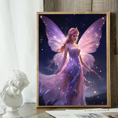 5D Purple Fairy Diamond Painting Kit - 30x40 cm