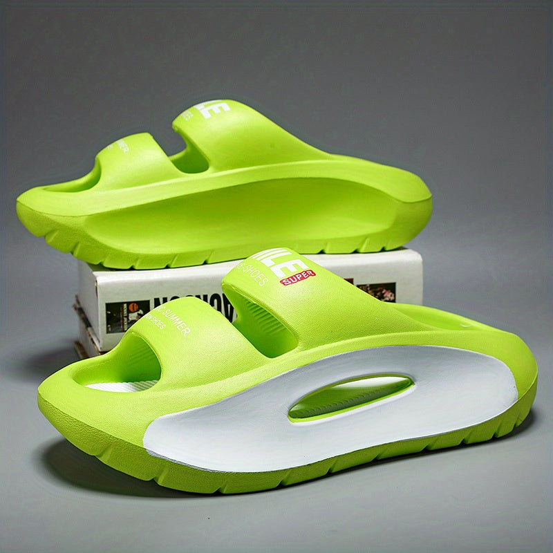 Men's Platform Slides Non Slip Slippers Open Toe Shoes
