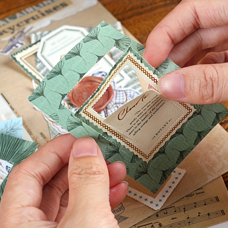 Forest Series Retro Note Die-Cut Stickers