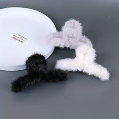 Velvet Back Head Hair Clip Shark Claw Hair Accessories For Women Girls