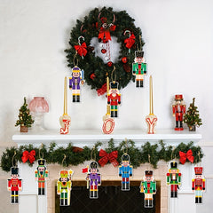 12pcs Christmas Nutcracker DIY Hanging Ornaments