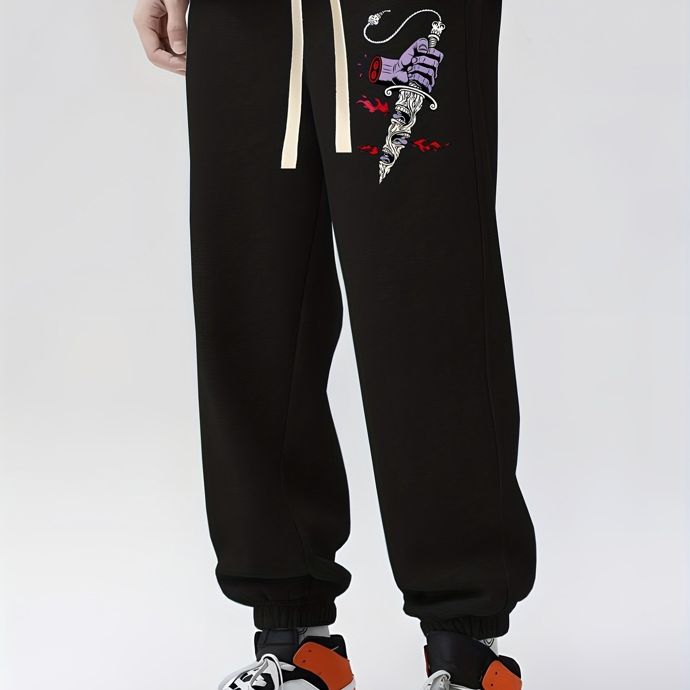 Men's Drawstring Sweatpants Loose Fit Casual Joggers