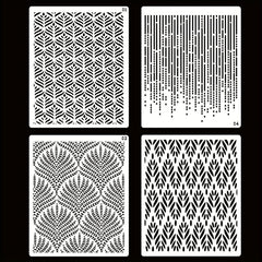 4pcs Wedding Cake Stencils Reusable Cake Decorating Templates DIY Baking