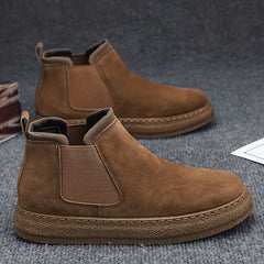 Men's Slip On High Top Hiking Shoes Casual Non Slip Sneakers