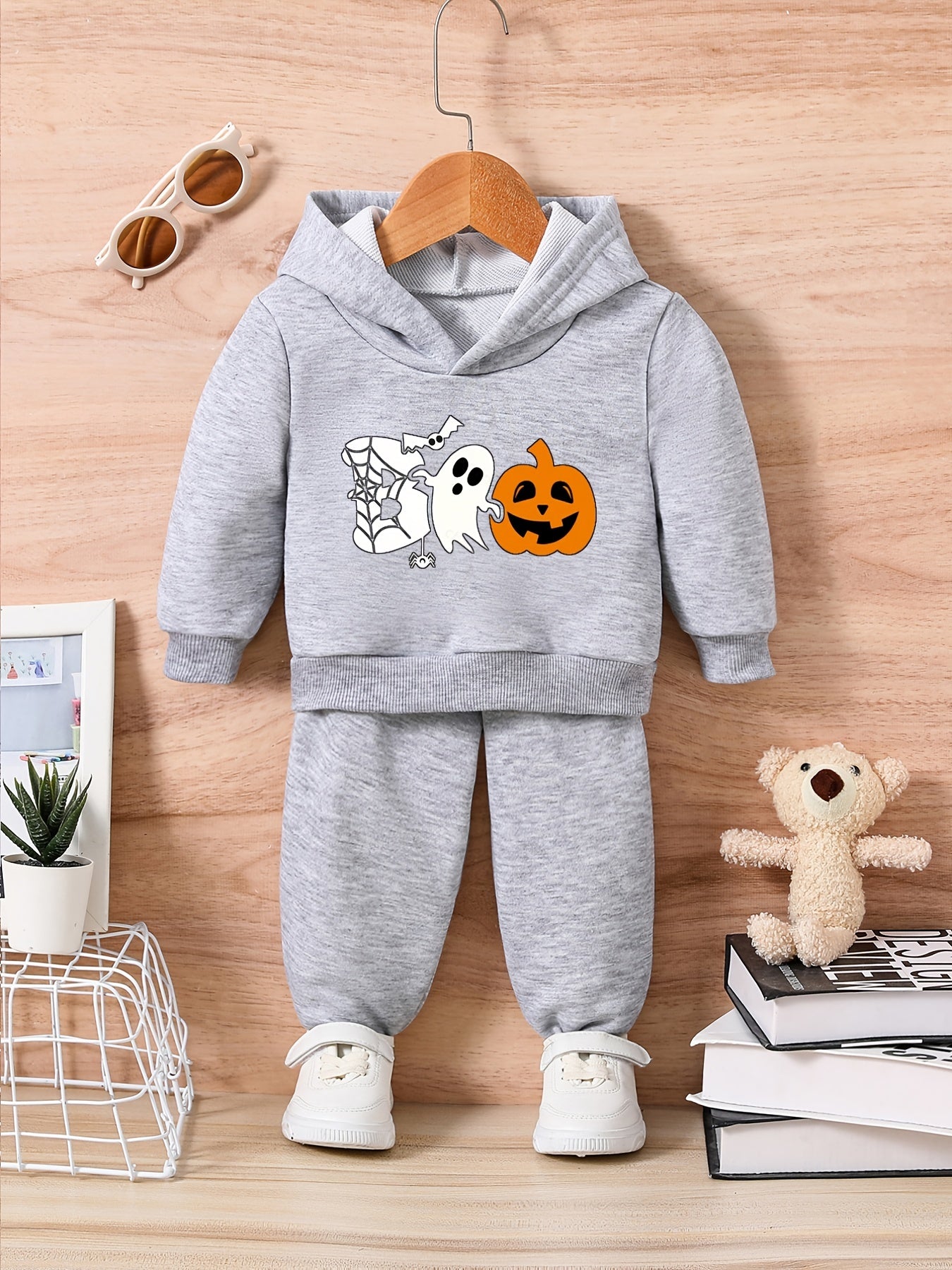 Baby Boy Halloween Outfit Hoodie Sweatshirt Tops Pants Set