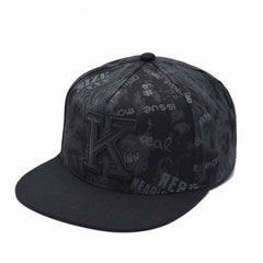 Letter K Snapback Baseball Cap Hip Hop Street