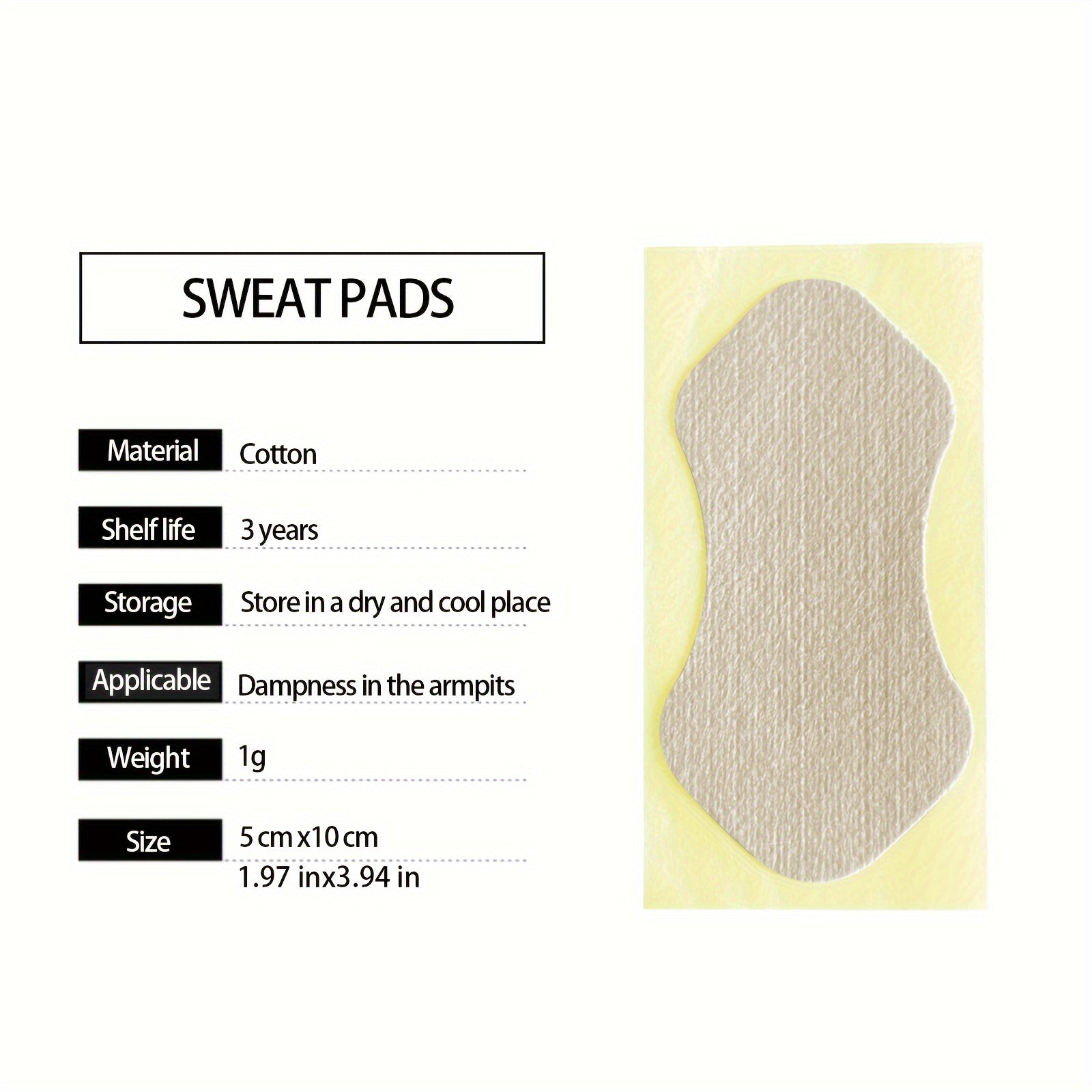 Disposable Underarm Sweat Pads Absorbing Patch Cotton 10/20pcs