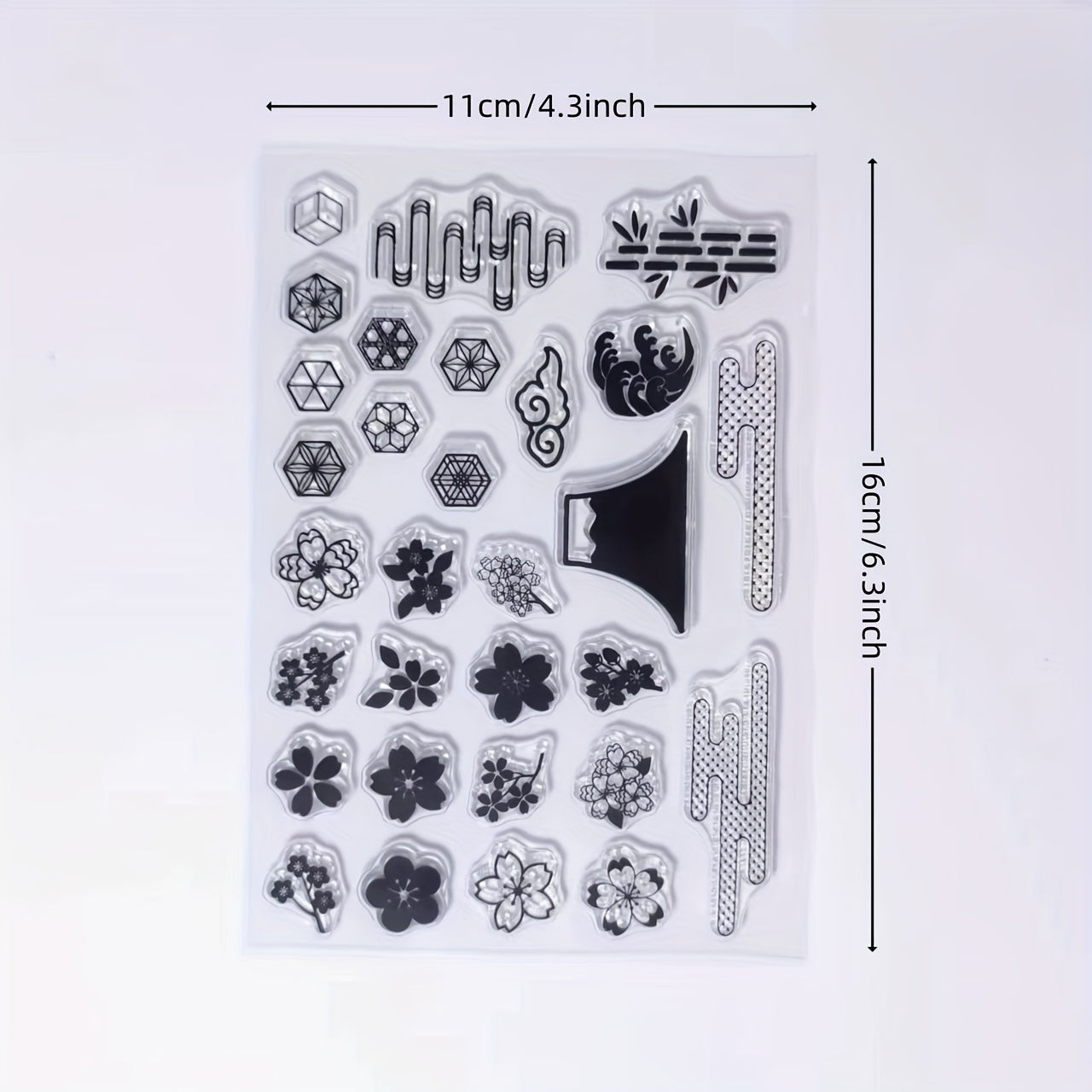 Bamboo Art Pattern Clear Stamp For Card Making