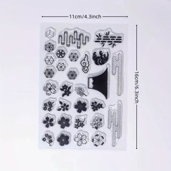 Bamboo Art Pattern Clear Stamp For Card Making