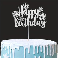 Snowflake Cake Decoration for Christmas & Birthday Parties