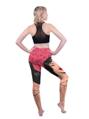 Figure Print Skinny Leggings High Waist Yoga Leggings Women's Clothing