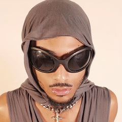 Y2K Futuristic Men's Sunglasses for Outdoor Activities