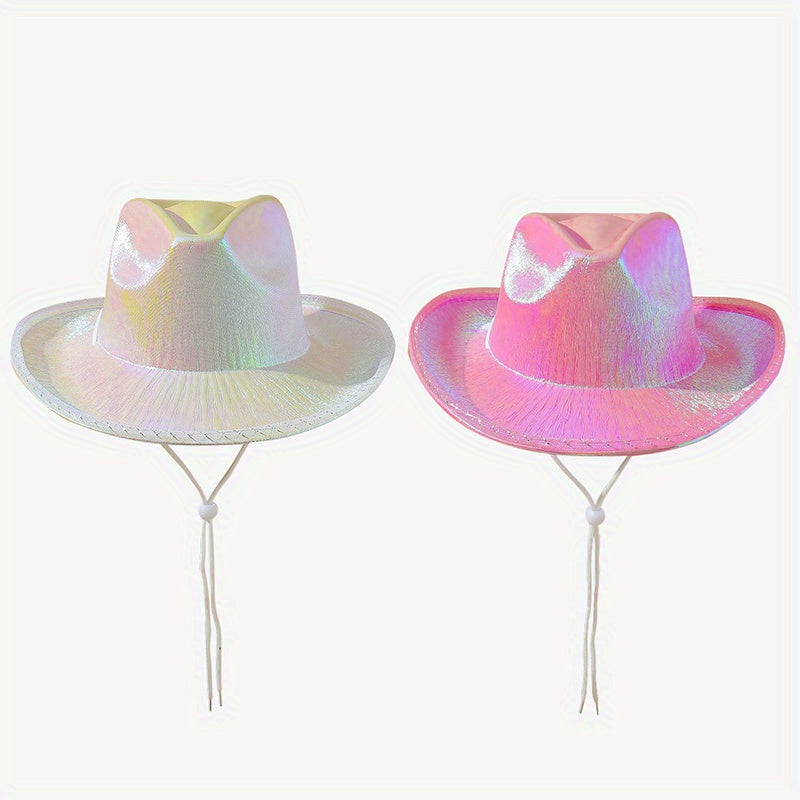 Y2K Laser Cowboy Hat Set With Lights