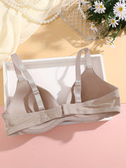 Comfy Push Up Bra Solid T Shirt Breathable Women's Lingerie