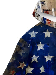 American Flag Print Hoodies For Men Graphic Hoodie Comfy Loose Hooded Pullover