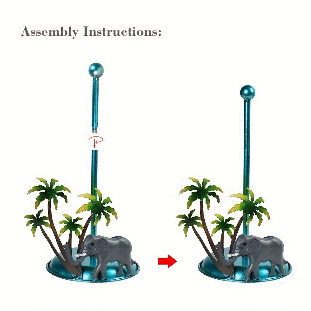 Hawaiian Style Wrought Iron Kitchen Tissue Towel Rack