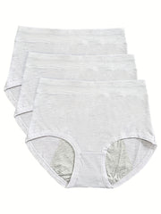 3pcs Period Panties Comfy Full Coverange Anti Leak Women's Lingerie