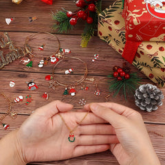 30 50pcs Christmas Enamel DIY Jewelry Making Supplies