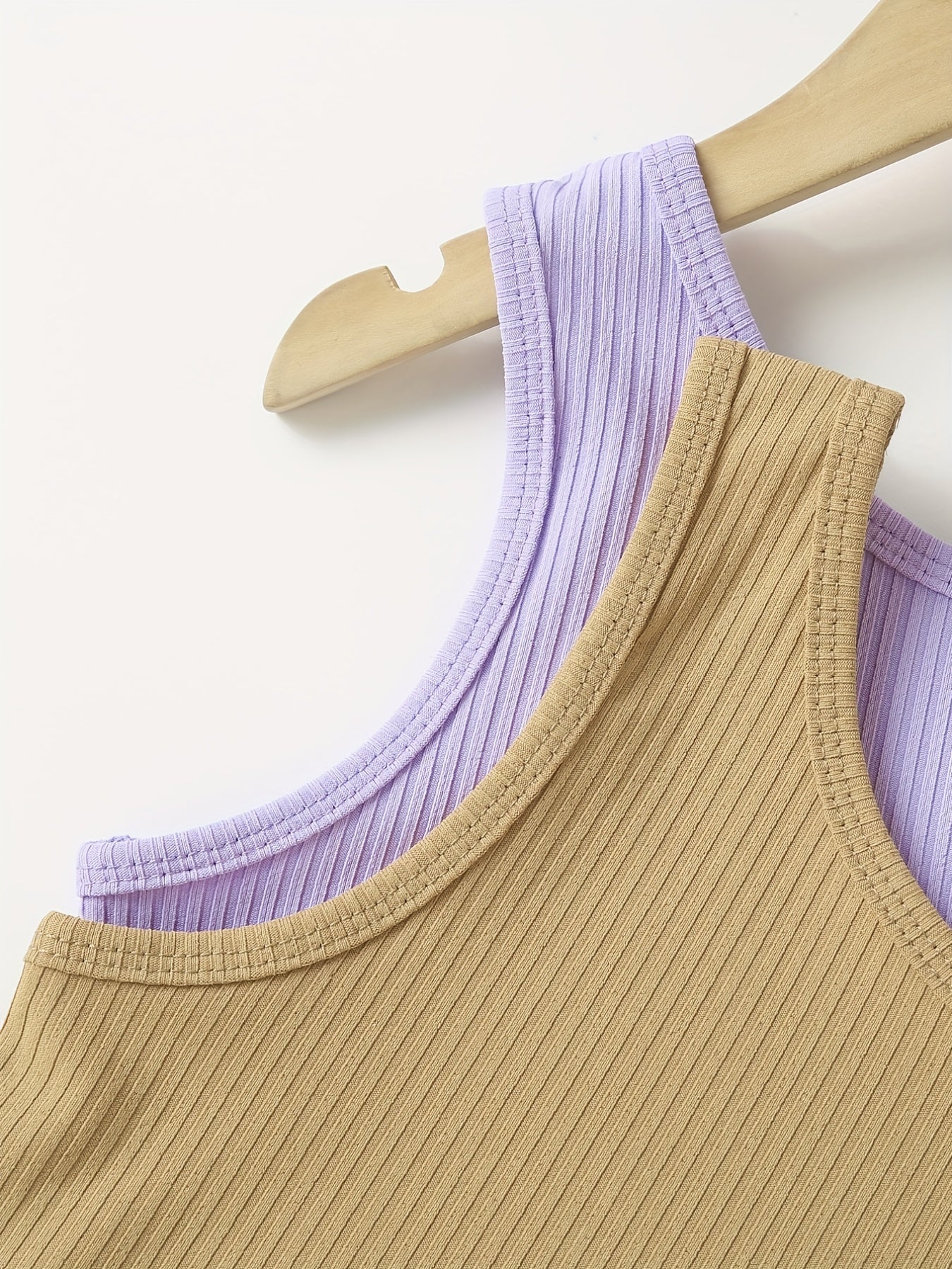 Girls Casual Sports Tank Top And Shorts Set