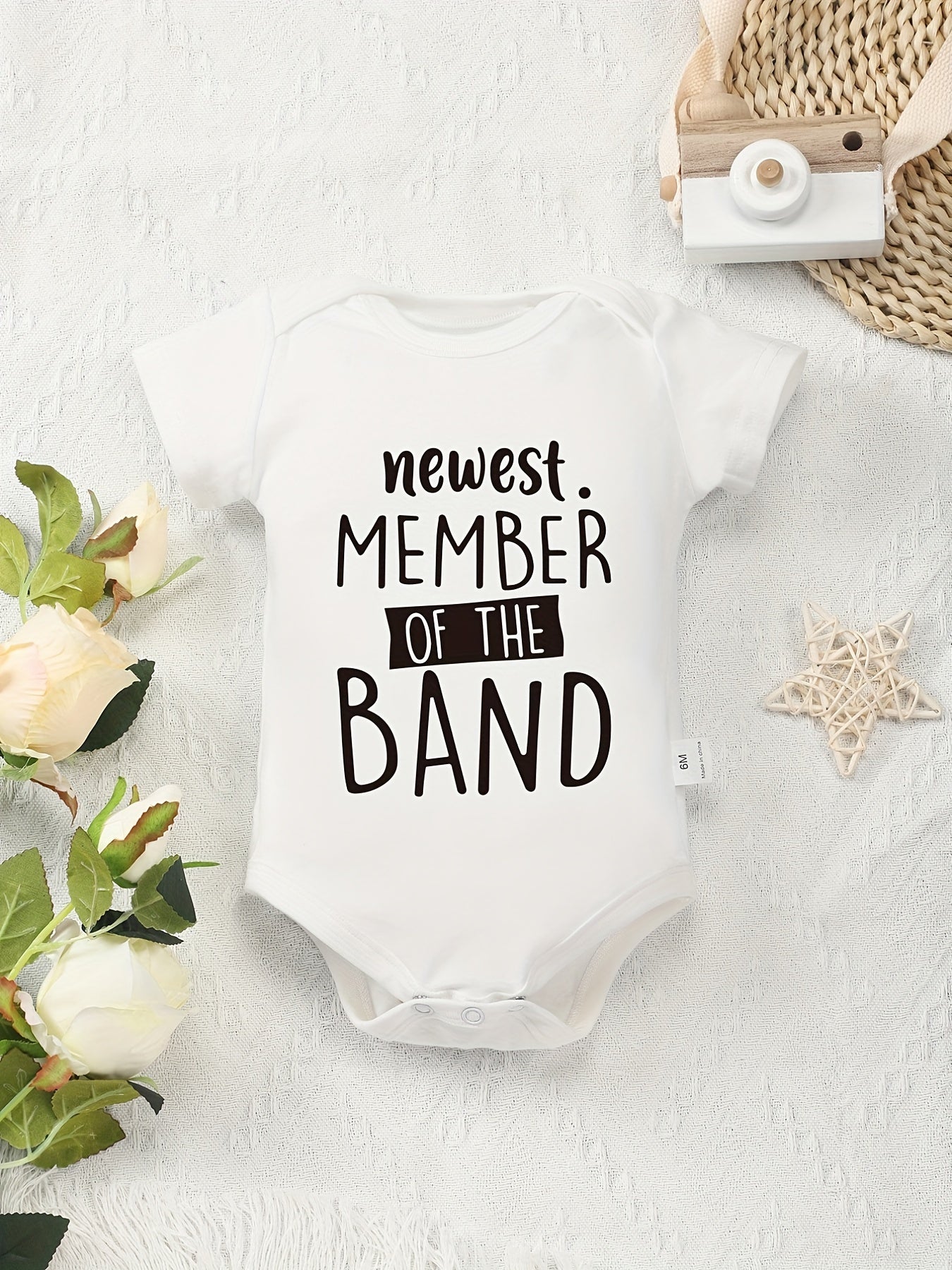Cotton Baby Bodysuits Letter Print Romper Comfortable Onesies for Summer