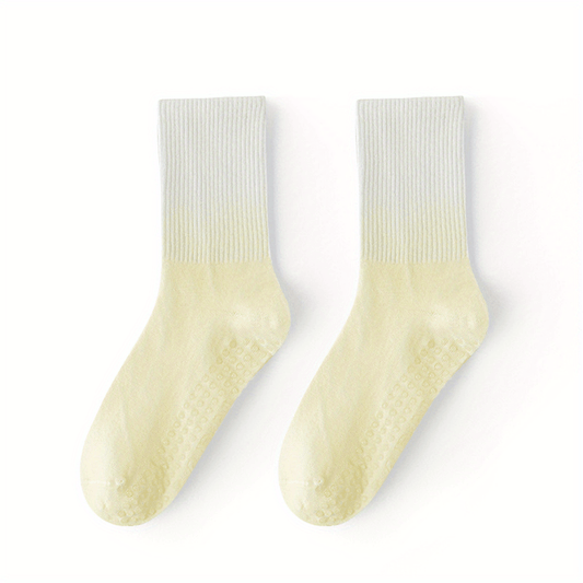 6 Pairs Non Slip Yoga Socks for Women Ombre Sweat Absorbent